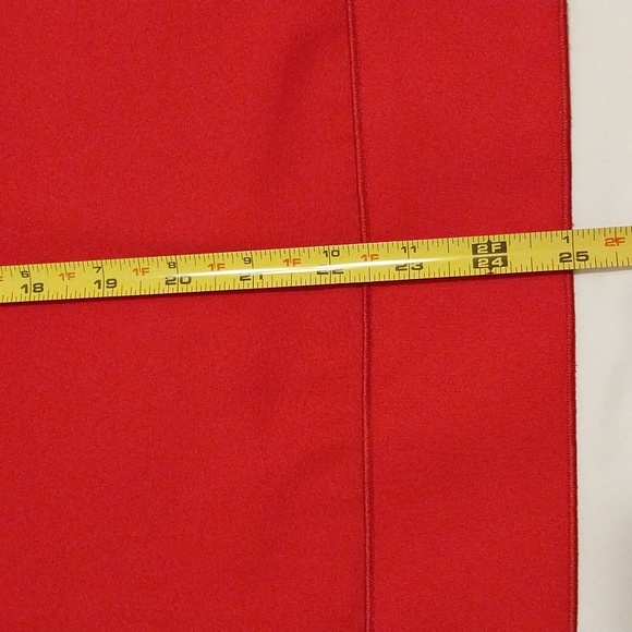 Worthington red blouse, side tie, fluted sleeves size XL - Picture 8 of 10